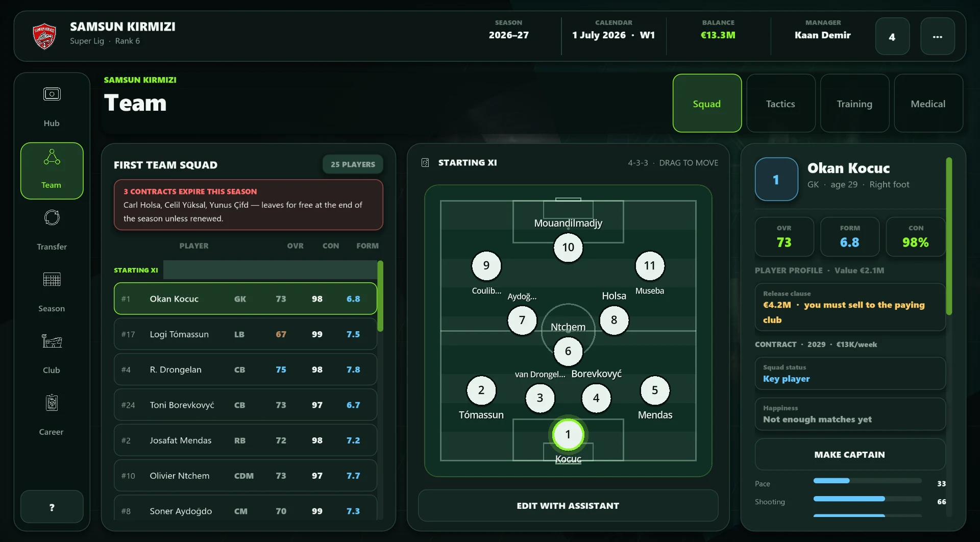 Pocket Football Manager screenshot